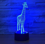 জিরাফ 3D ইলিউশন LED টেবিল ল্যাম্প 7 রঙ পরিবর্তন এলইডি ডেস্ক লাইট ল্যাম্প জিরাফ উপহার
