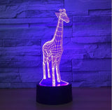 জিরাফ 3D ইলিউশন LED টেবিল ল্যাম্প 7 রঙ পরিবর্তন এলইডি ডেস্ক লাইট ল্যাম্প জিরাফ উপহার