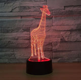 Žirafa 3D Illusion Led stolní lampa LED stolní lampa se změnou barvy 7 Dárek žirafa