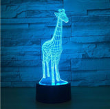 Žirafa 3D Illusion Led stolní lampa LED stolní lampa se změnou barvy 7 Dárek žirafa