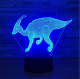 Dinosaurus 3D Illusion LED stolní lampa 7 změn barvy LED stolní lampa Dekorace dinosaura