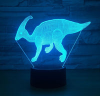 ডাইনোসর 3D ইলিউশন LED টেবিল ল্যাম্প 7 রঙ পরিবর্তন LED ডেস্ক লাইট ল্যাম্প ডাইনোসর সজ্জা