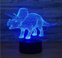 The dinosaur 3D Illusion Led Table Lamp 7 Color Change LED Desk Light Lamp The dinosaur Decoration