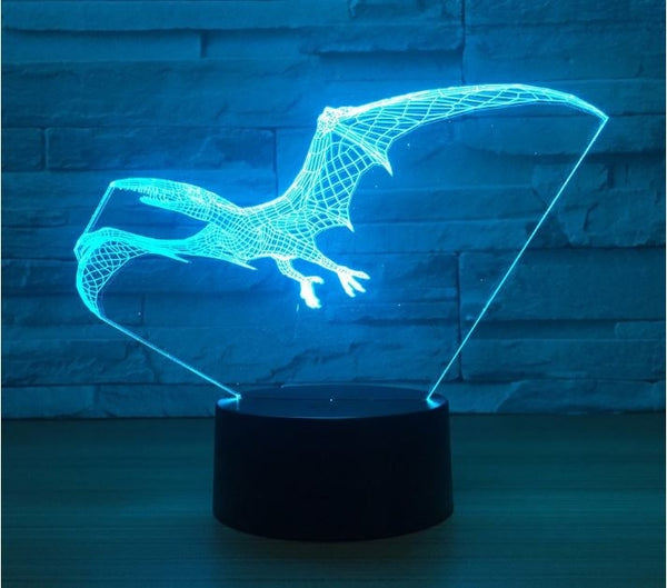 Game of Thrones Dragon Dinosaurus 3D Illusion Led Stolní lampa 7 Změna barvy LED Stolní Světlo Lampa drak Dekorace dinosaura