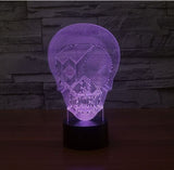 Skull Glory 3D Illusion Led Table Lamp 7 Color Change LED Desk Light Lamp Skull Glory Decoration