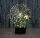 Pavoučí pavučina 3D Illusion Led stolní lampa se 7 změnami barvy LED stolní lampa s osvětlením Pavoučí dekorace