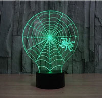 Pavoučí pavučina 3D Illusion Led stolní lampa se 7 změnami barvy LED stolní lampa s osvětlením Pavoučí dekorace