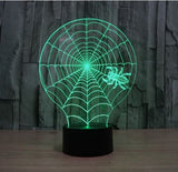 Pavoučí pavučina 3D Illusion Led stolní lampa se 7 změnami barvy LED stolní lampa s osvětlením Pavoučí dekorace