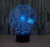 Pavoučí pavučina 3D Illusion Led stolní lampa se 7 změnami barvy LED stolní lampa s osvětlením Pavoučí dekorace