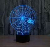Pavoučí pavučina 3D Illusion Led stolní lampa se 7 změnami barvy LED stolní lampa s osvětlením Pavoučí dekorace