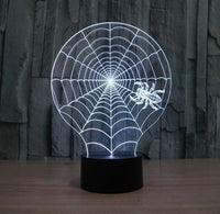 Pavoučí pavučina 3D Illusion Led stolní lampa se 7 změnami barvy LED stolní lampa s osvětlením Pavoučí dekorace