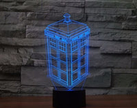Doctor Who 3D Illusion Led stolní lampa 7 změn barvy LED stolní lampa Doctor Who dárky