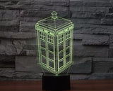 Doctor Who 3D Illusion Led stolní lampa 7 změn barvy LED stolní lampa Doctor Who dárky