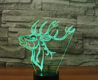 সিকা হরিণ 3D ইলিউশন LED টেবিল ল্যাম্প 7 রঙ পরিবর্তন এলইডি ডেস্ক লাইট ল্যাম্প সিকা হরিণ ডেকোরেশন