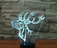 Sika deer 3D Illusion Led Table Lamp 7 Color Change LED Desk Light Lamp Sika deer Decoration