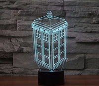 Doktor, který 3D Illusion Led stolní lampa 7 změn barvy LED stolní lampa Doktor, který Dárky k narozeninám Vánoční dárky