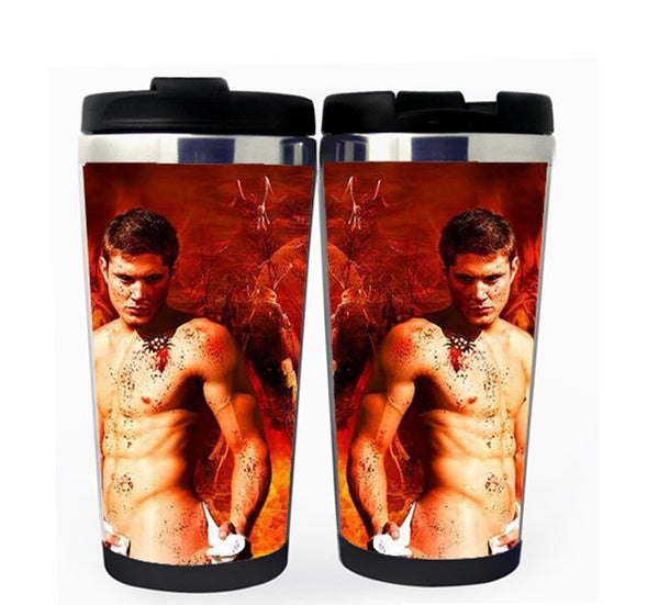 Supernatural Dean Winchester Jensen Ackles Cup Nerezová ocel 400ml Kávový šálek na čaj Supernatural Jensen Ackles Beer Stein Dárky k narozeninám Vánoční dárky