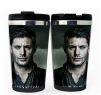 Supernatural Dean Winchester Jensen Ackles Cup Nerezová ocel 400 ml Kávový šálek na čaj Supernatural Jensen Ackles Beer Stein Dárky k narozeninám Vánoční dárky