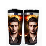 Supernatural Dean Winchester Jensen Ackles Cup Nerezová ocel 400ml Kávový šálek na čaj Supernatural Jensen Ackles Beer Stein Dárky k narozeninám Vánoční dárky