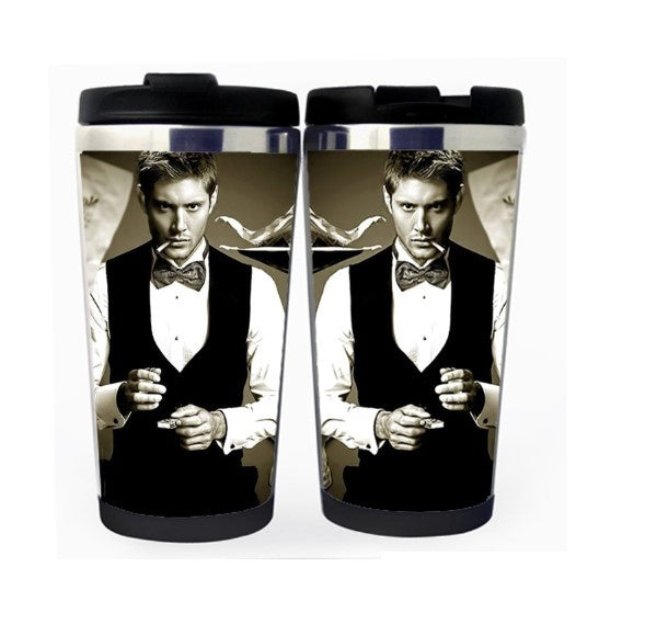 Supernatural Dean Jensen Ackles Cup Nerezová ocel 400ml Káva Šálek na čaj Supernatural Beer Stein Dárky k narozeninám Vánoční dárky