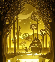 Můj soused totoro 3D vyřezávání z papíru Světlo Teplá noční LED světelná lampa LED Stolní světelná lampa Dekorace Totoro Dárky Děti Dárky Dárky k narozeninám Vánoční dárky