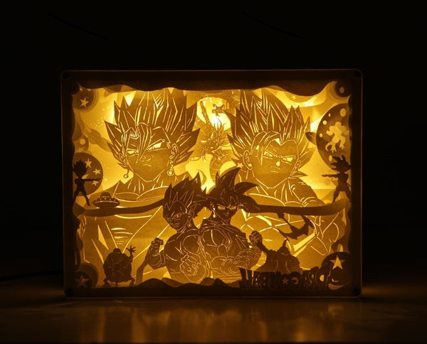 DRAGON BALL 3D Paper Carving Light Warm Night LED Light Lamp LED Desk Light Lamp Decoration DRAGON BALL Gifts Children Gift Birthday Gifts Christmas Gifts