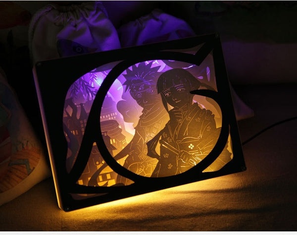 NARUTO 3D Paper Carving Light Warm Night LED Light Lamp LED Desk Light Lamp Decoration NARUTO Gifts Children Gift Birthday Gifts Christmas Gifts