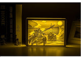 Jeden kus Zoro 3D vyřezávání z papíru Světlo Teplá noční LED světelná lampa LED Stolní světelná lampa Dekorace Jeden kus Dárky Děti Dárky Dárky k narozeninám Vánoční dárky