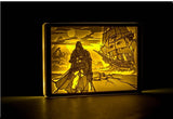 Assassin's Creed 3D vyřezávání papíru Světlo Teplá noční LED světelná lampa LED Stolní světelná lampa Dekorace Assassin's Creed Dárky Děti Dárky Dárky k narozeninám Vánoční dárky