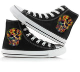The Walking Dead Daryl Dixon Skull High Top Canvas Shoes Sneaker Sport Shoes Unisex Casual Shoes Walking Dead Birthday Gifts Christmas Gifts