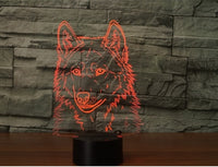 Wolf 3D Illusion Led Table Lamp 7 Color Change LED Desk Light Lamp Wolf  Birthday Gifts Christmas Gifts