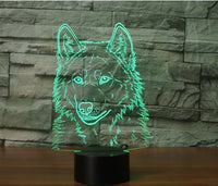 Wolf 3D Illusion Led Table Lamp 7 Color Change LED Desk Light Lamp Wolf  Birthday Gifts Christmas Gifts