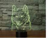Wolf 3D Illusion Led Table Lamp 7 Color Change LED Desk Light Lamp Wolf  Birthday Gifts Christmas Gifts