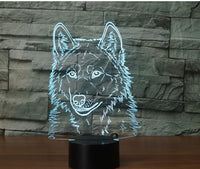 Wolf 3D Illusion Led Table Lamp 7 Color Change LED Desk Light Lamp Wolf  Birthday Gifts Christmas Gifts