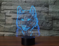 Wolf 3D Illusion Led Table Lamp 7 Color Change LED Desk Light Lamp Wolf  Birthday Gifts Christmas Gifts