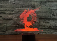 jóga 3D Illusion Led stolní lampa 7 Změna barvy LED stolní lampa Jóga Dárky Vánoční dárky