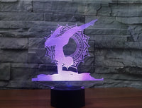 jóga 3D Illusion Led stolní lampa 7 Změna barvy LED stolní lampa Jóga Dárky Vánoční dárky