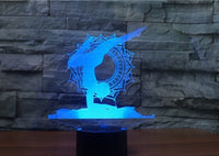 jóga 3D Illusion Led stolní lampa 7 Změna barvy LED stolní lampa Jóga Dárky Vánoční dárky