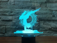 jóga 3D Illusion Led stolní lampa 7 Změna barvy LED stolní lampa Jóga Dárky Vánoční dárky