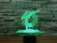 jóga 3D Illusion Led stolní lampa 7 Změna barvy LED stolní lampa Jóga Dárky Vánoční dárky