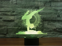 jóga 3D Illusion Led stolní lampa 7 Změna barvy LED stolní lampa Jóga Dárky Vánoční dárky
