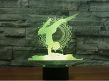 jóga 3D Illusion Led stolní lampa 7 Změna barvy LED stolní lampa Jóga Dárky Vánoční dárky