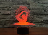 yoga 3D  Illusion Led Table Lamp 7 Color Change LED Desk Light Lamp yoga Gifts Christmas Gifts