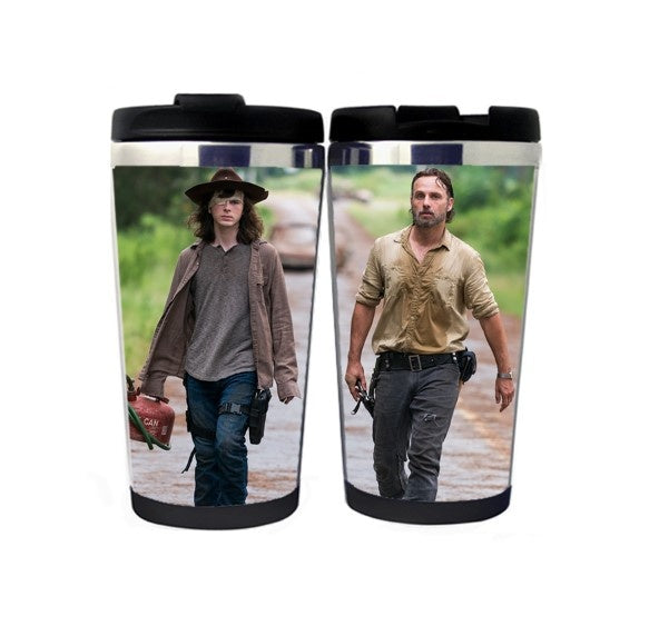 The Walking Dead Rick Grimes Carl Cup Nerezová ocel 400ml Káva Šálek čaje Pivo Stein Walking Dead Dárky k narozeninám Vánoční dárky