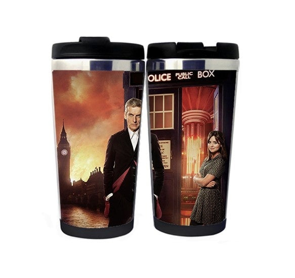 Doctor Who Nerezová ocel 400ml Káva Šálek čaje Pivo Stein Doctor Who Dárky k narozeninám Vánoční dárky