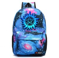 Supernatural Backpack School bag Travel Bag Canvas bag Shoulder bag Bookbag