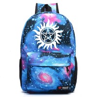 Supernatural Backpack School bag Travel Bag Canvas bag Shoulder bag Bookbag