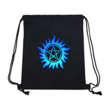 Supernatural Cotton Student Backpack School Bag Shopping Drawstring Bags