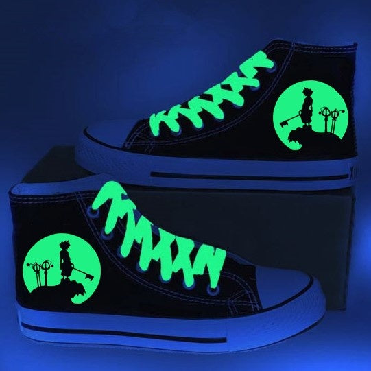 Kingdom Hearts Sora Luminous High Top Canvas Shoes Lighted Sneakers Casual Shoes Kingdom Hearts Gifts