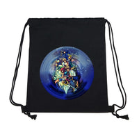 Kingdom Hearts Sora Bavlněný studentský batoh Školní taška Nákupní tašky se stahovací šňůrkou